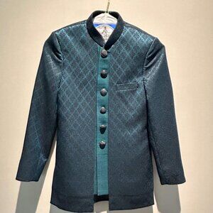 Boys formal Indian sherwani made of embroidered silk